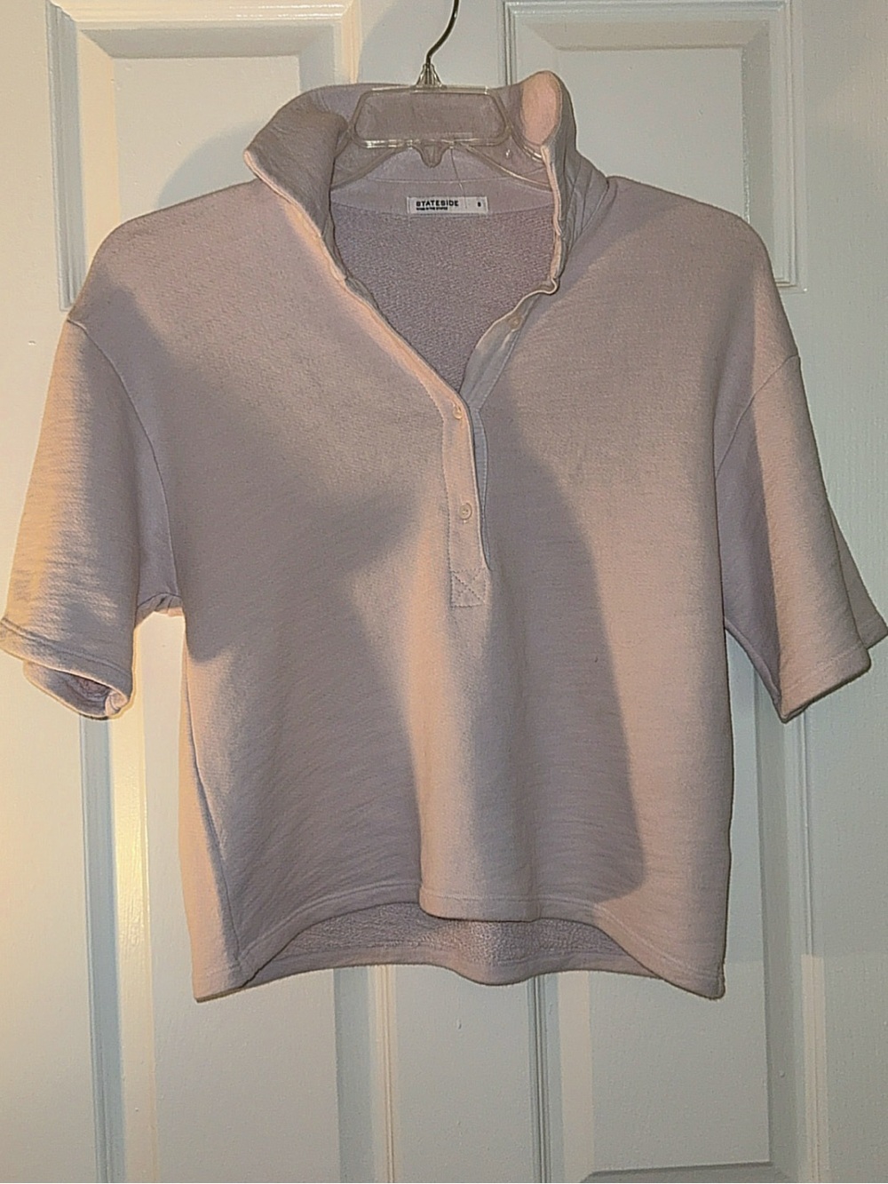 NWOT Stateside French Terry Loop Slub Polo Pullover Small - Picture 2 of 7